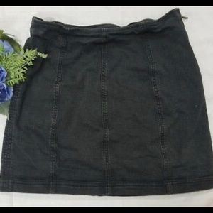 Kendall & Kylie Black Denim Mini Skirt